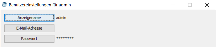Benutzereinstellungen