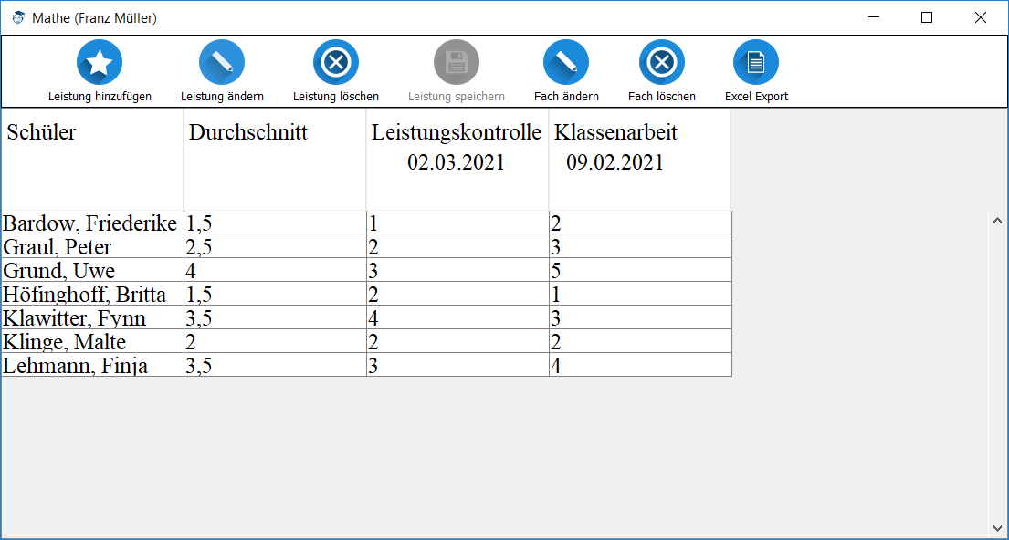 Klasse hinzufügen