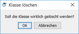 Klasse löschen