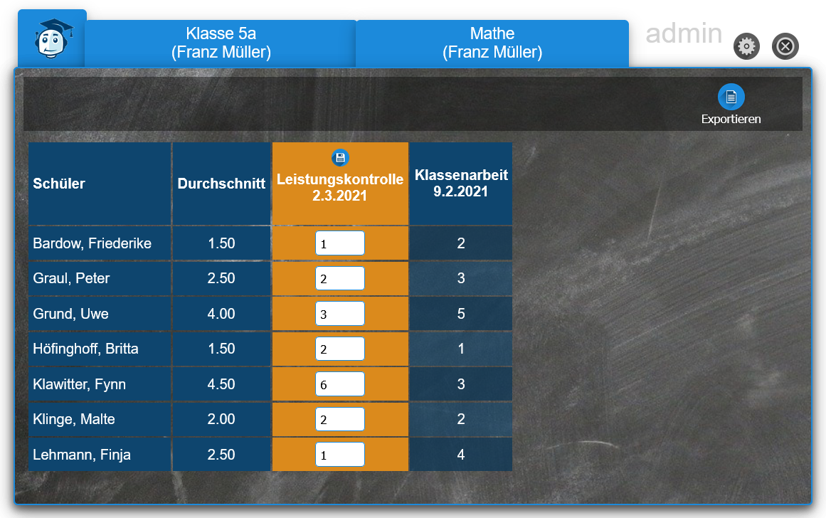 Bearbeiten einer Leistung