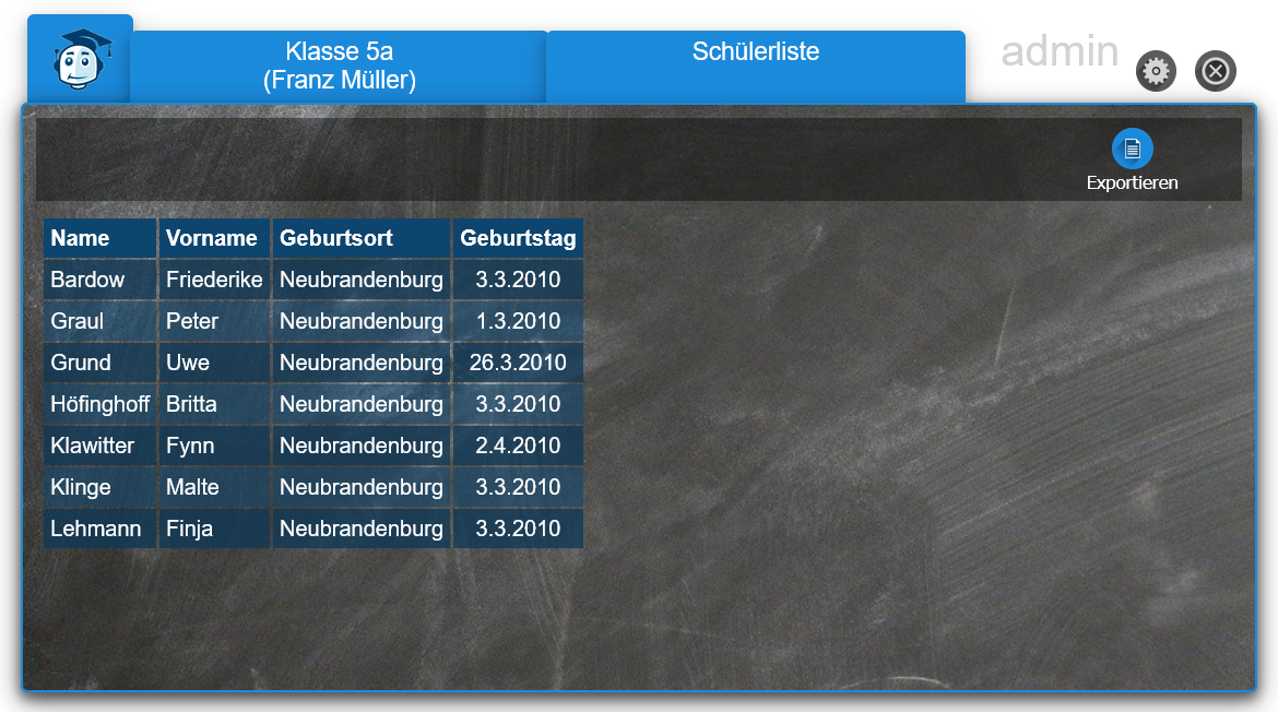 Schülerliste