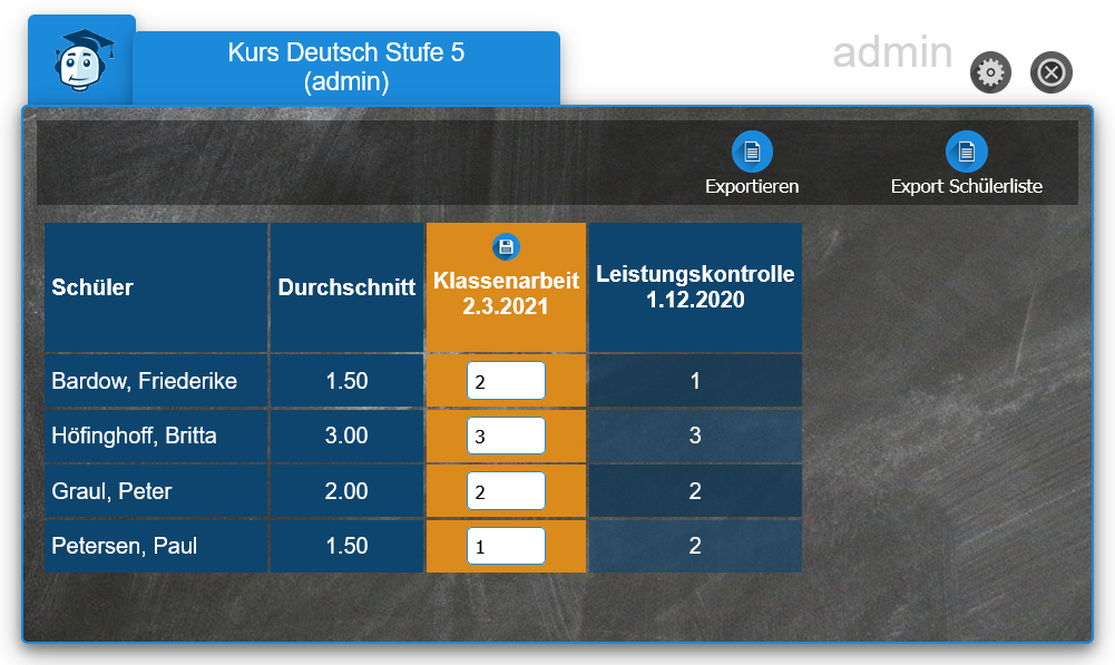 Bearbeiten einer Leistung
