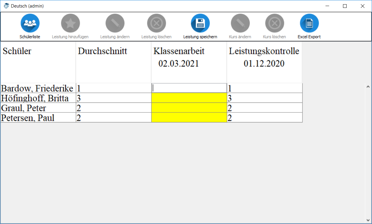 Hinzufügen einer Leistung