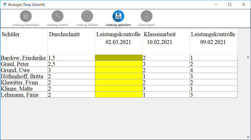 Hinzufügen einer Leistung