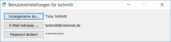 Benutzereinstellungen
