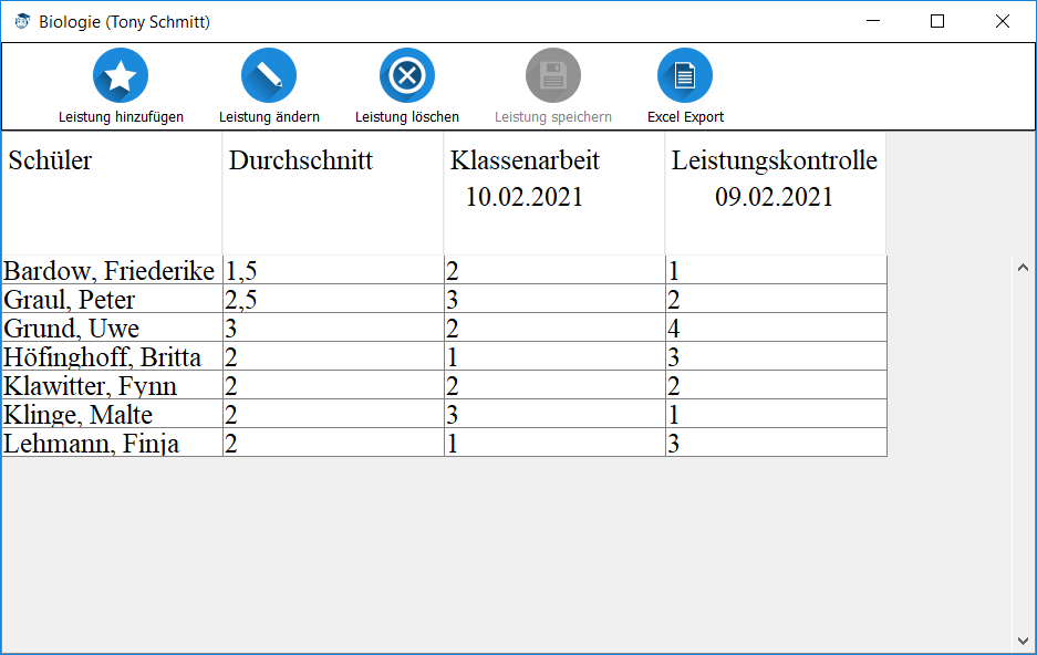 Klasse hinzufügen
