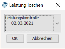 Löschen einer Leistung