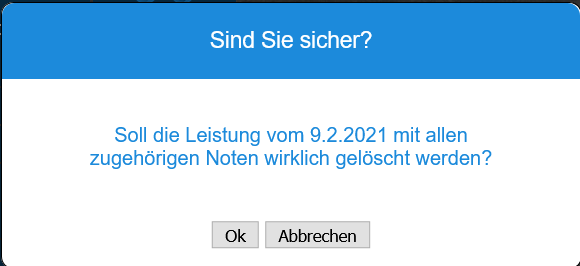 Löschen einer Leistung