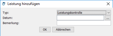 Hinzufügen einer Leistung