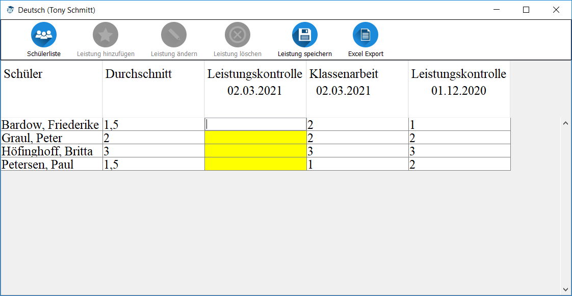 Hinzufügen einer Leistung